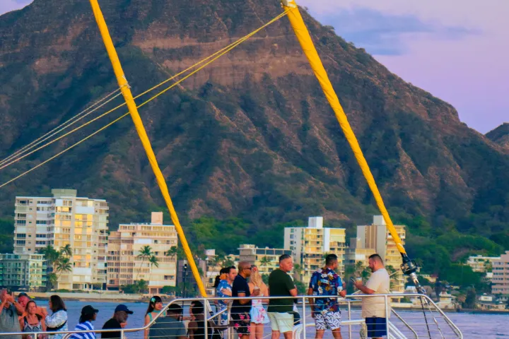 a small boat in a large body of water